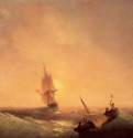 Спасающиеся от кораблекрушения. 1844 - Escaping from the wreck. 184457 х 85 смХолст, маслоРомантизм, реализмРоссияЕреван. Государственная картинная галерея Армении